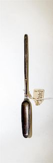 A George III Silver Marrow Scoop, William Sumner, London, 1783, of typical form, the underside with an engraved monogram