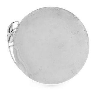 An American Silver Dish, Reed & Barton, Taunton, MA, 1951, of circular form, the rim with an applied foliate and bud motif.