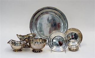 Collection of American Silver Table Articles, Gorham Mfg. Co., Providence, RI and others, comprising a Gorham Revere bowl, a 