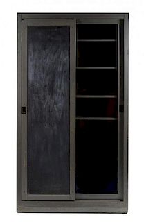 An American Metal Cabinet Height 84 x width 47 x depth 16 inches.