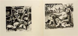 Mary Seaman, (20th century), A group of five lithographs