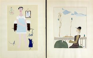 Hilla Rebay von Ehrenwiesen, (American, 1890-1967), a portfolio of 8 color pochoirs