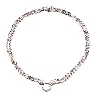 David Yurman Silver Double Chain Necklace