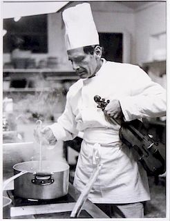 John Mahtesian, (American, 1915-2002), Chef Gerard, Vauvenargues, Provence, 1994 and Performer - Paris, 1995 (two works)