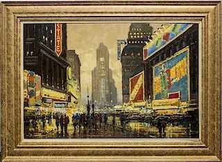 Willem Heytmann, (Dutch, b. 1950), New York Street Scene