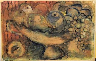 * Issachar Ber Ryback, (American/Russian, 1897-1935), Still Life with Fruit