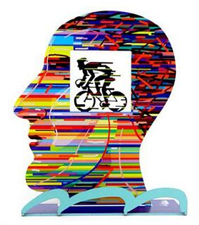 David Gershtein- Free Standing Sculpture "Head Cyclist"