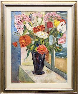 Milton Horn, (American, 1906-1995), Untitled (Vase of Flowers), 1940