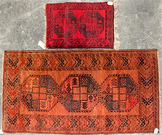 Two Bokhara Rugs Longer 6 feet 7 inches x 3 feet 9 inches.