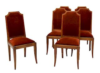 (6) FRENCH ART DECO DINING CHAIRS C. 1930