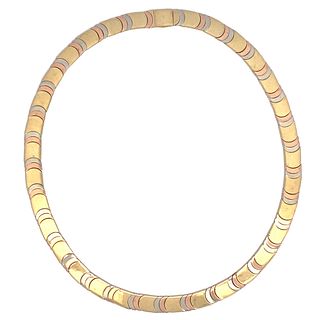 Retro 18kt tri color Gold Necklace