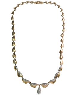 18kt yellow Gold Necklace with Diamonds