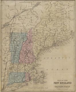 1879 MAP, WARREN'S NEW ENGLAND OR EASTERN STATES