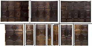 LOT OF CONTINENTAL "BOISERIE" WOOD PANELING