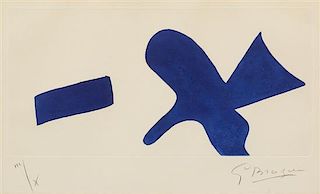 Georges Braque, (French, 1882-1963), LOiseau bleu, 1968