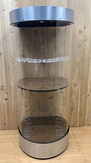 VINTAGE MODERN SPACE AGE CYLINDRICAL TOWER BAR