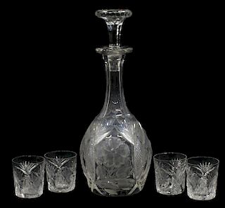 (5) AMERICAN BRILLIANT PERIOD TUTHILL DRINKS SET