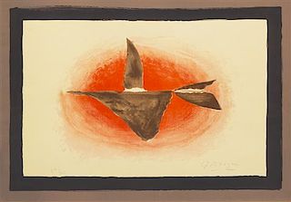 Georges Braque, (French, 1882-1963), Au Couchant (Oiseau XVI), 1958