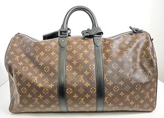 Sean Connery Vintage Louis Vuitton Campaign Men's Waterproof 55 Keepall Duffle, Authentic 2008.