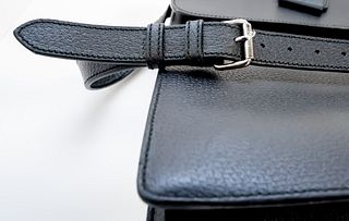 Gucci Flap Briefcase in Navy, Authentic
