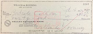 Willem De Kooning - Signed Check from Willem de Kooning 7