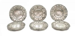 (6) INDONESIAN 'YOGYA' 800 SILVER FOOTED DISHES