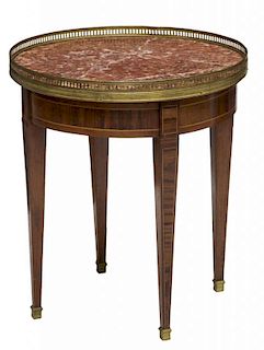 FRENCH MARBLE TOP SIDE TABLE