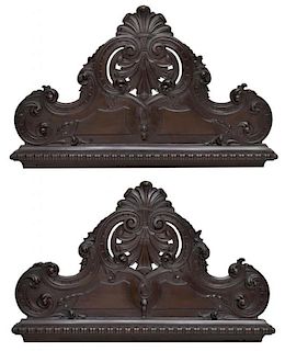 (2) ITALIAN CARVED WOOD ARCHITECTURAL ELEMENTS