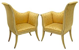 (PAIR) FRENCH TETE-A-TETE CHAIRS