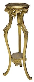 FRENCH LOUIS XV STYLE GILT TWO-TIER STAND