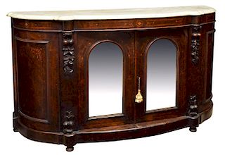 AMERICAN NEO-CLASSICAL MARBLE TOP SIDEBOARD