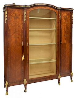 FRENCH MARQUETRY ARMOIRE DISPLAY CABINET