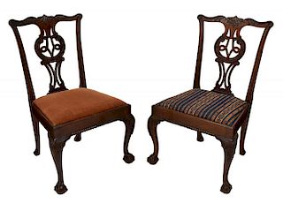 (PAIR) CHINESE CHIPPENDALE STYLE CHAIRS