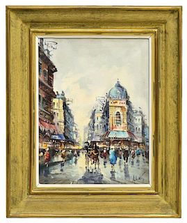 ANTONIO DeVITY (1901-1003) CITY STREET SCENE