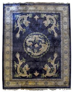 CHINESE RUG WITH DRAGONS, 12'0" x 8'9"