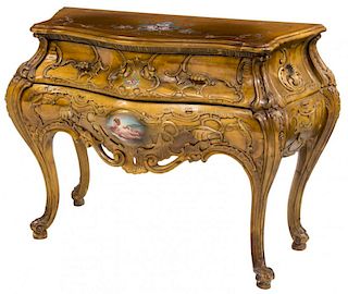 FRENCH LOUIS XV STYLE BOMBE COMMODE