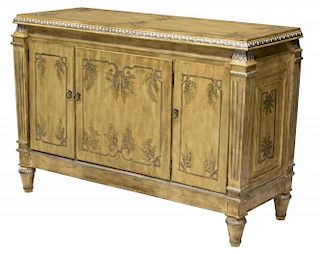 BAROQUE STYLE CARVED & PAINTED WOOD SIDEBOARD
