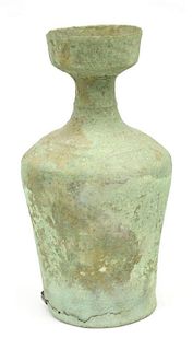ANTIQUE GREEN PATINATED BRONZE WATER PITCHER