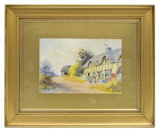 DUDLEY HUGHES (19TH/20TH C) "WORCESTER" WATERCOLOR