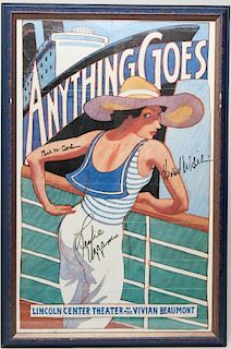 Vintage Cole Porter "Anything Goes" Signed Poster