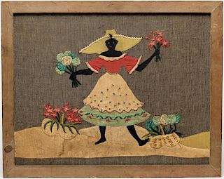 African Americana- Folk Art Textile Embroidery