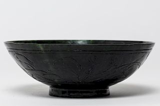 Spinach Jade Footed Bowl
