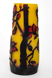 Galle-Style Cameo Glass Vase