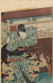 Kunisada Utigawa (Japan, 1786-1865)- Woodblock