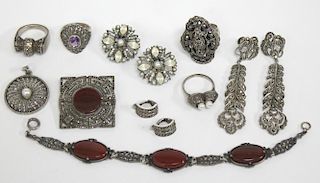 10 Silver Costume Jewelry Pieces