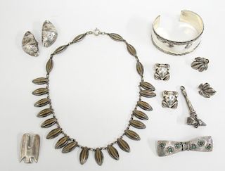 8 Women's Costume Jewelry Articles, incl. Silver