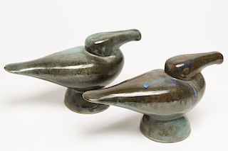 Pair Shearwater Pottery Birds