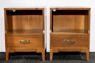 Pair of Vintage Hickory Mfg. Co. Night Stands