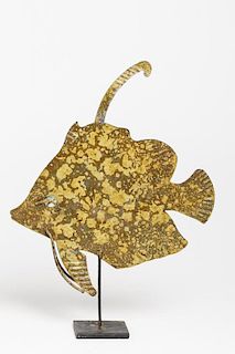 Sheet Metal Sculpture of an Angelfish