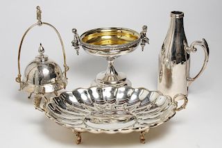 4 Silver-Plate Serving Pieces
